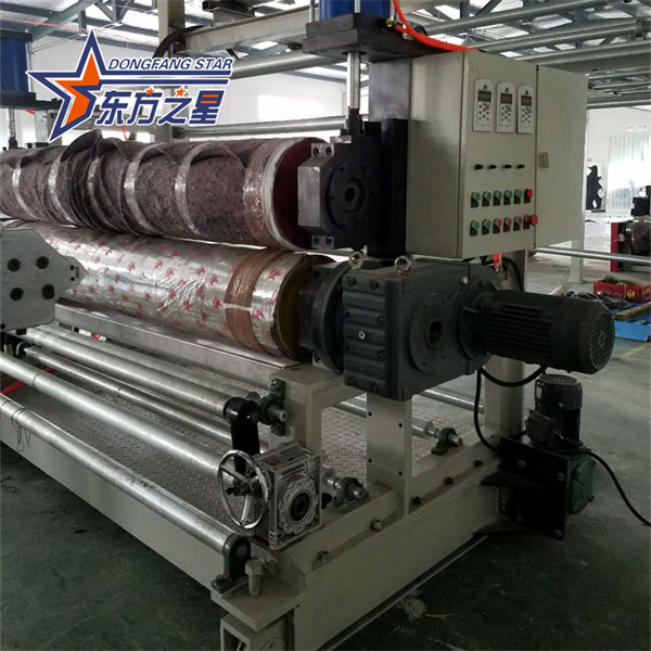 Ligne de production de stratification de tapis de voiture TPE